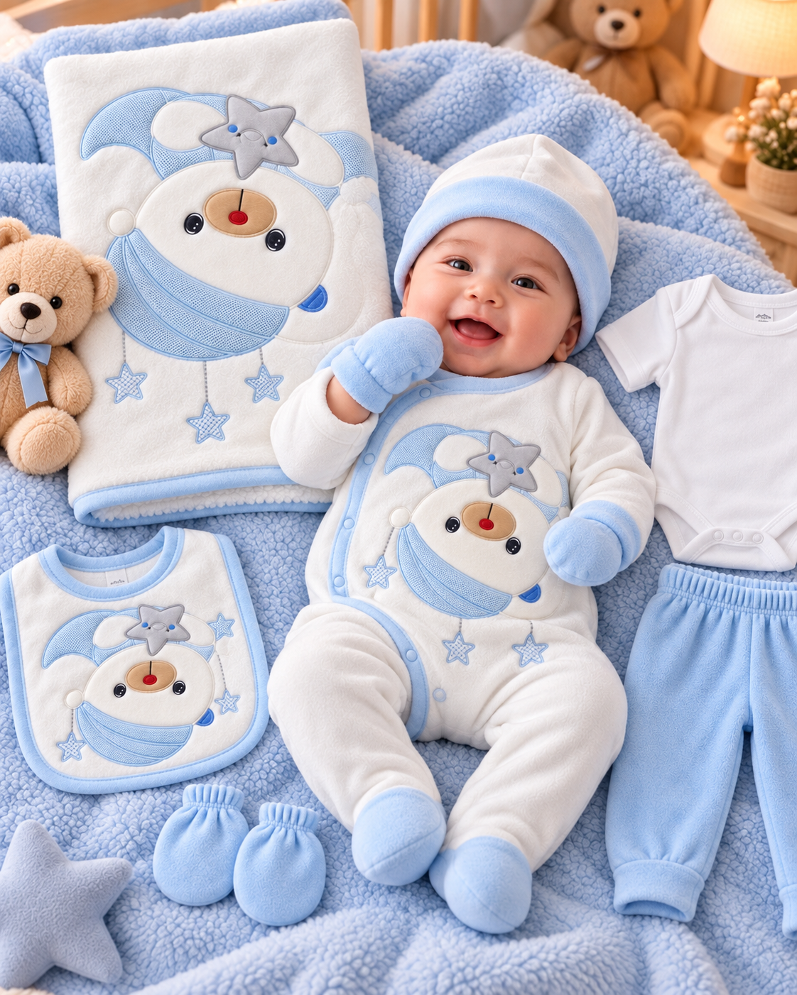 Baby 10-Piece Velvet Hospital Set