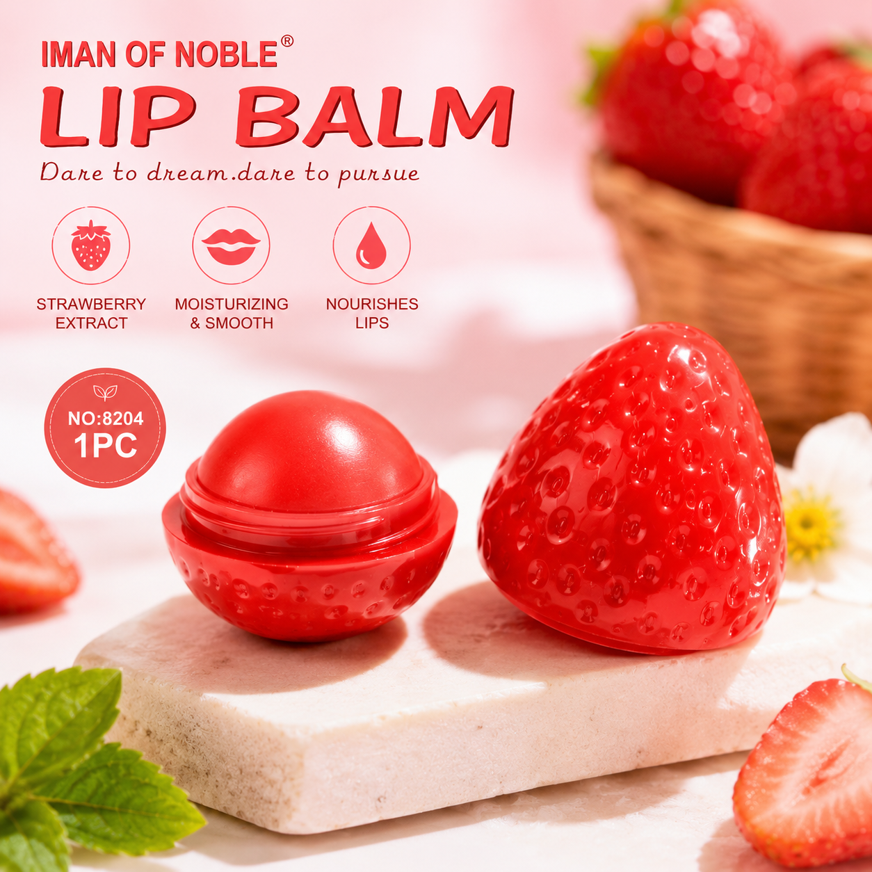Strawberry Lip Balm 🍓💋