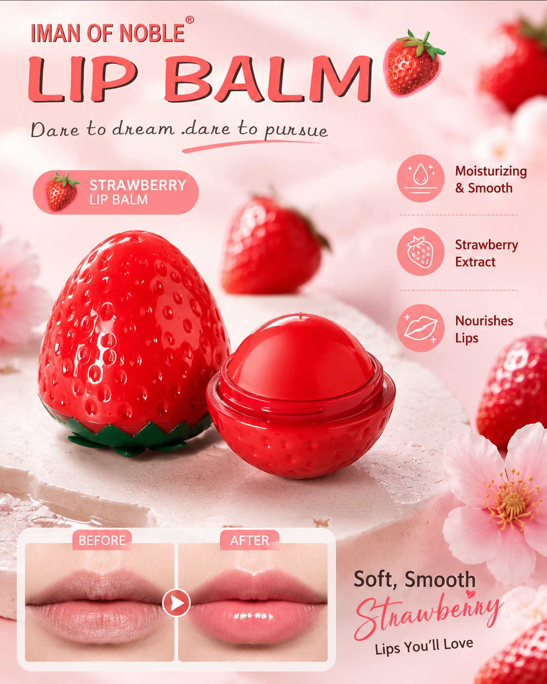 Strawberry Lip Balm 🍓💋