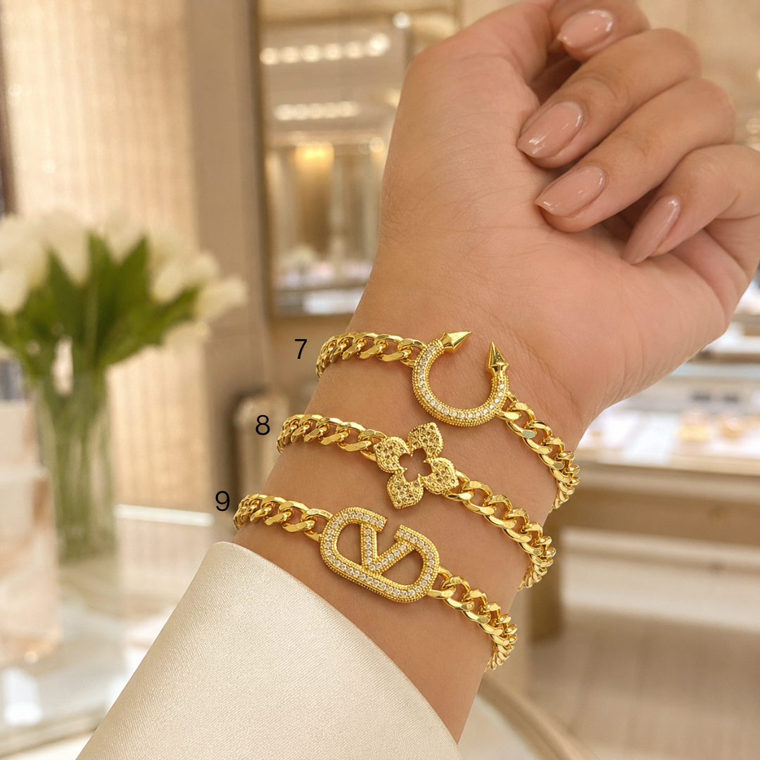 Statement Gold-Tone Chain Bracelets ✨