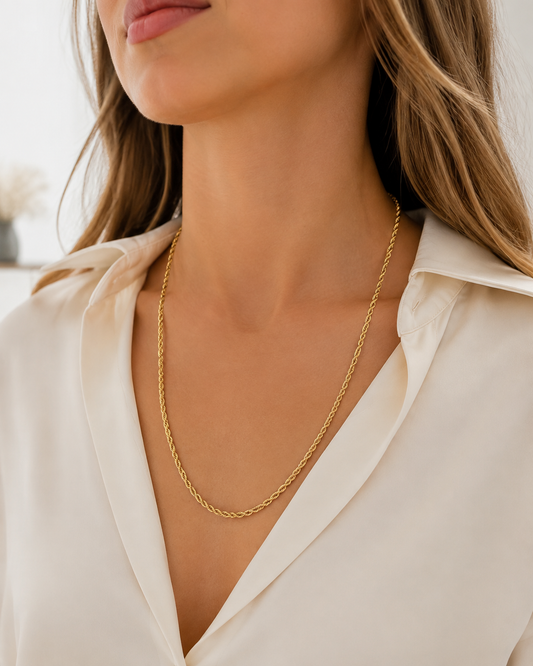 Gold Stainless-Steel Rope Chain – 60 cm