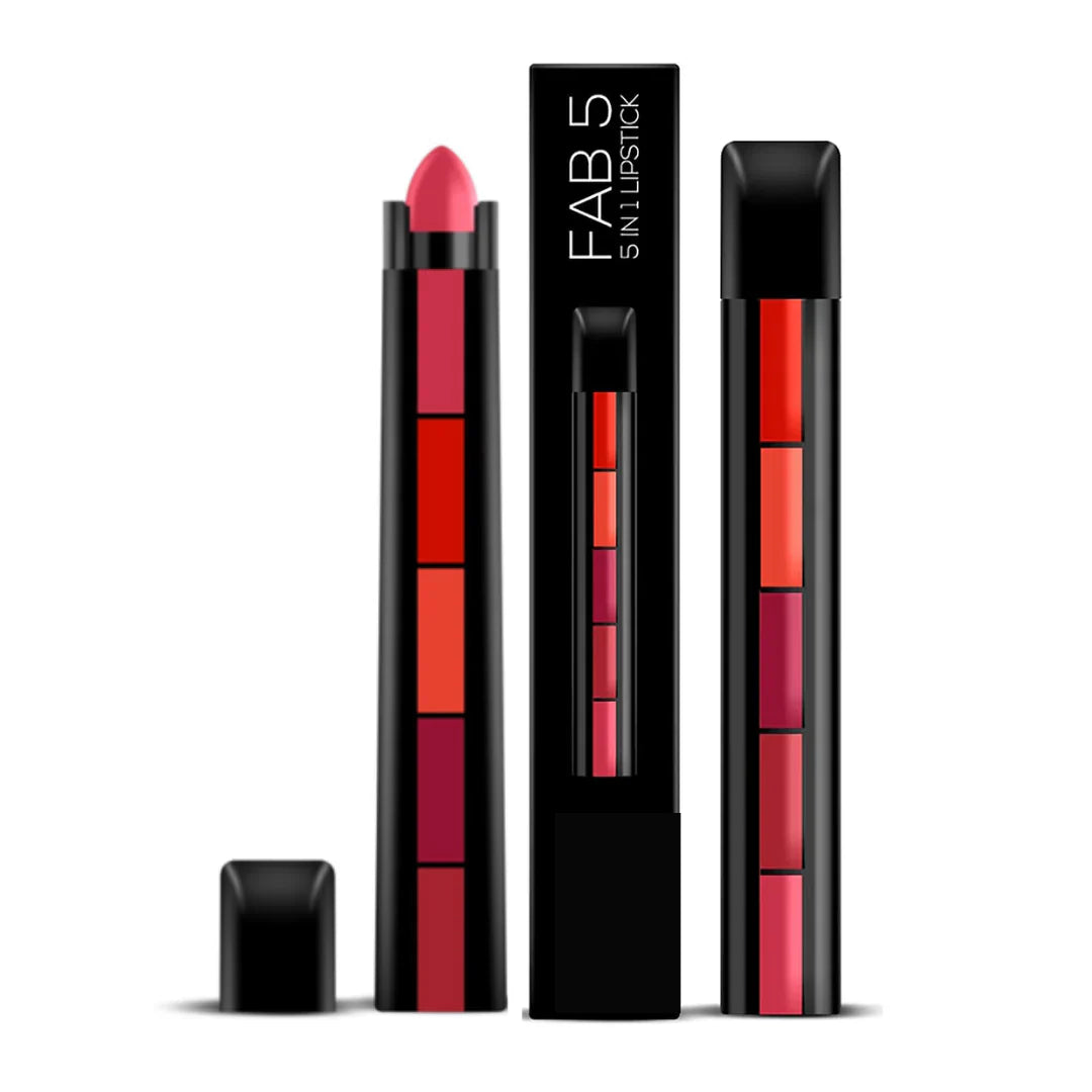 FAB 5 – 5 in 1 Lipstick Set – Five Shades, Endless Looks
