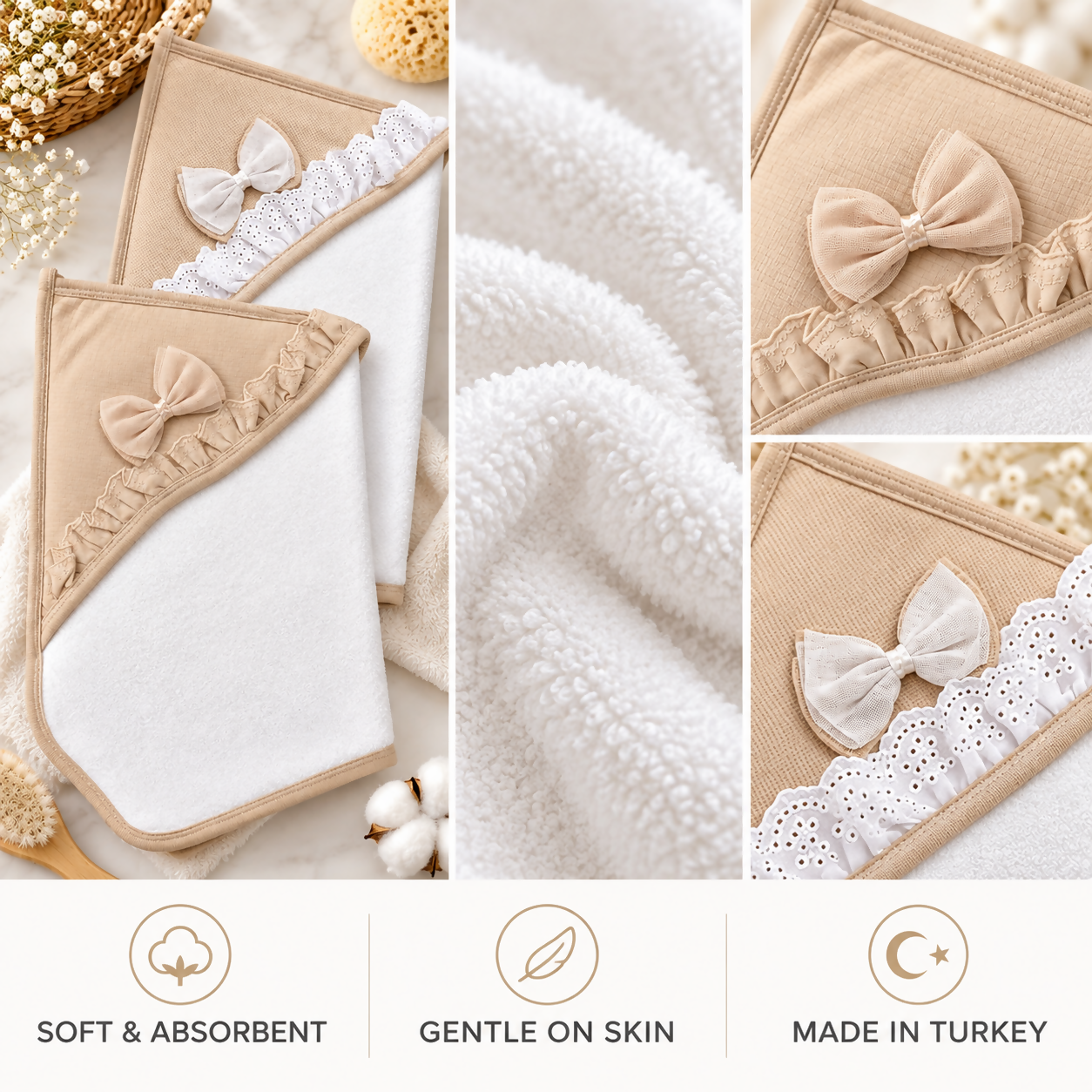 Turkish Hooded Baby Bath Towel