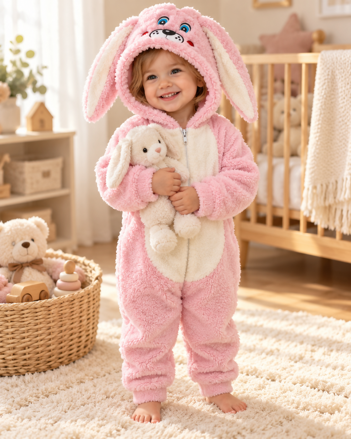 Cozy Bunny Baby Overall