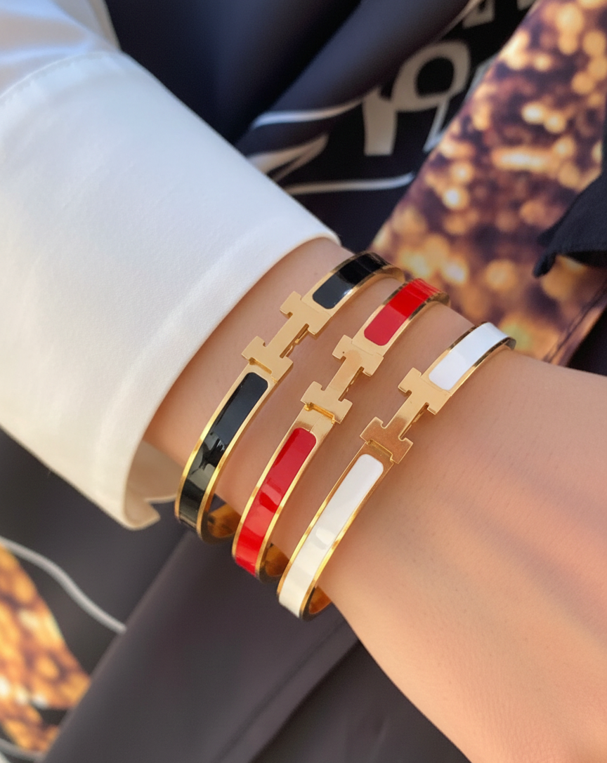 The Signature Enamel Stack Cuff Collection