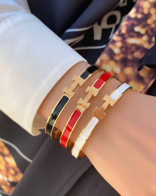 The Signature Enamel Stack Cuff Collection