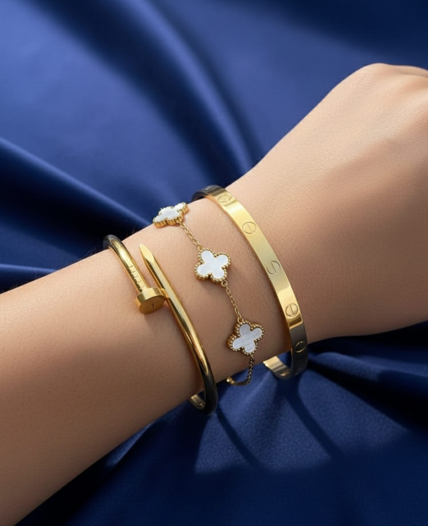 Luxurious Stacked Bracelet Set