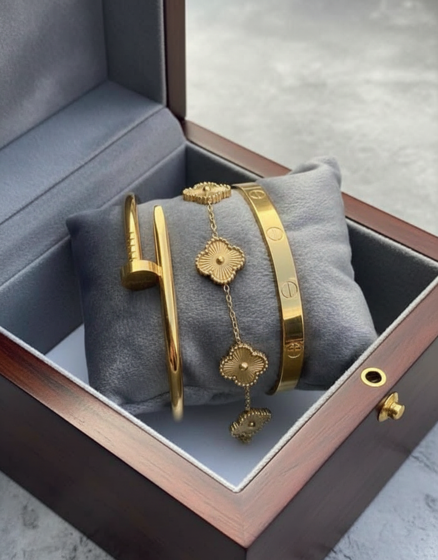 Luxurious Stacked Bracelet Set