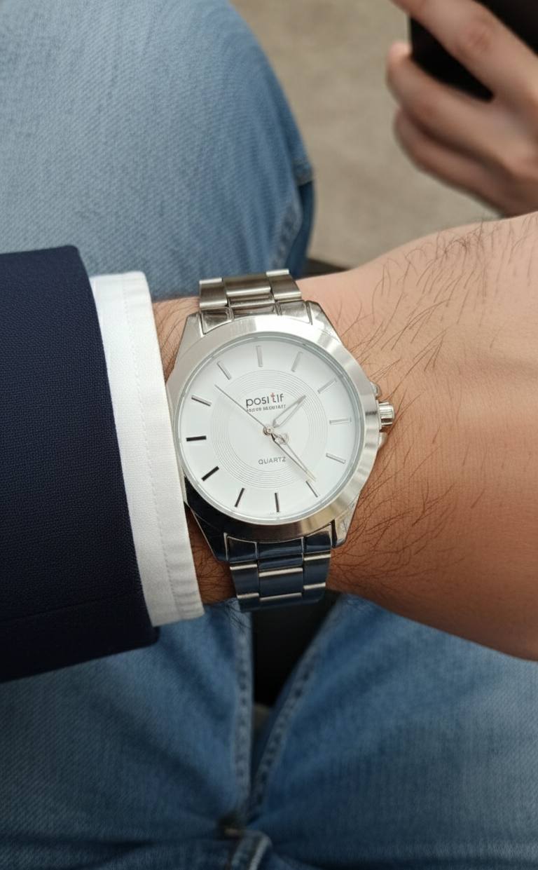 Men’s Classic Stainless Steel Watch