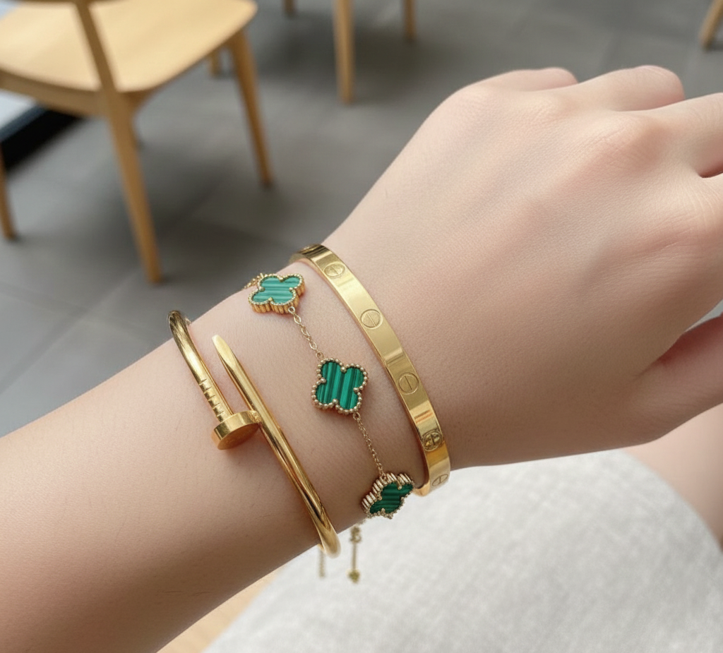 Luxurious Stacked Bracelet Set