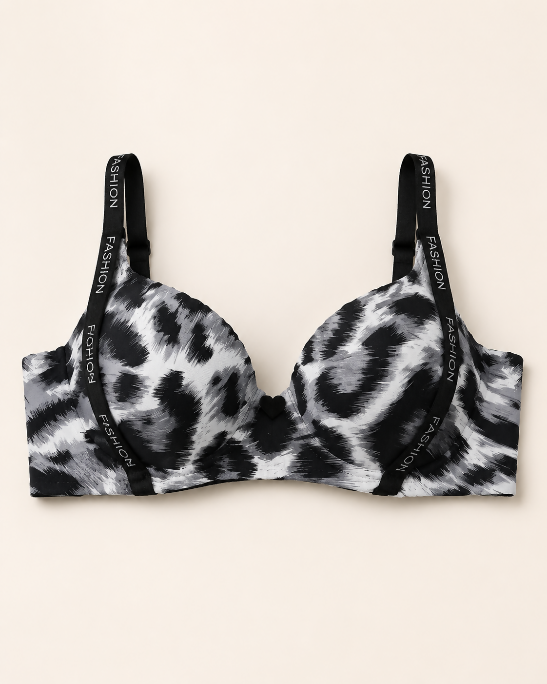 Animal Print Double-Padded Wireless Bra