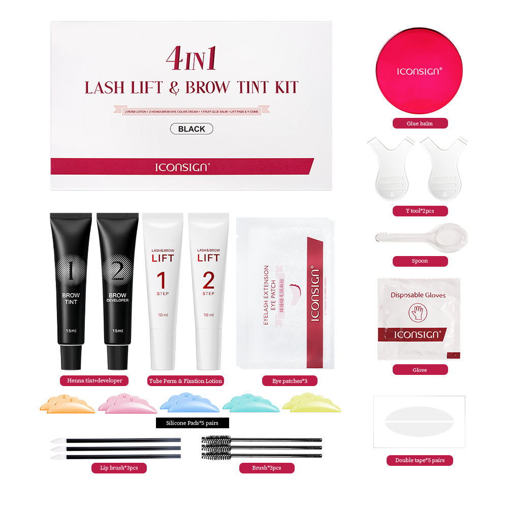 Iconsign 4 in 1 Lash Lift & Brow Tint Kit – Complete Professional Care