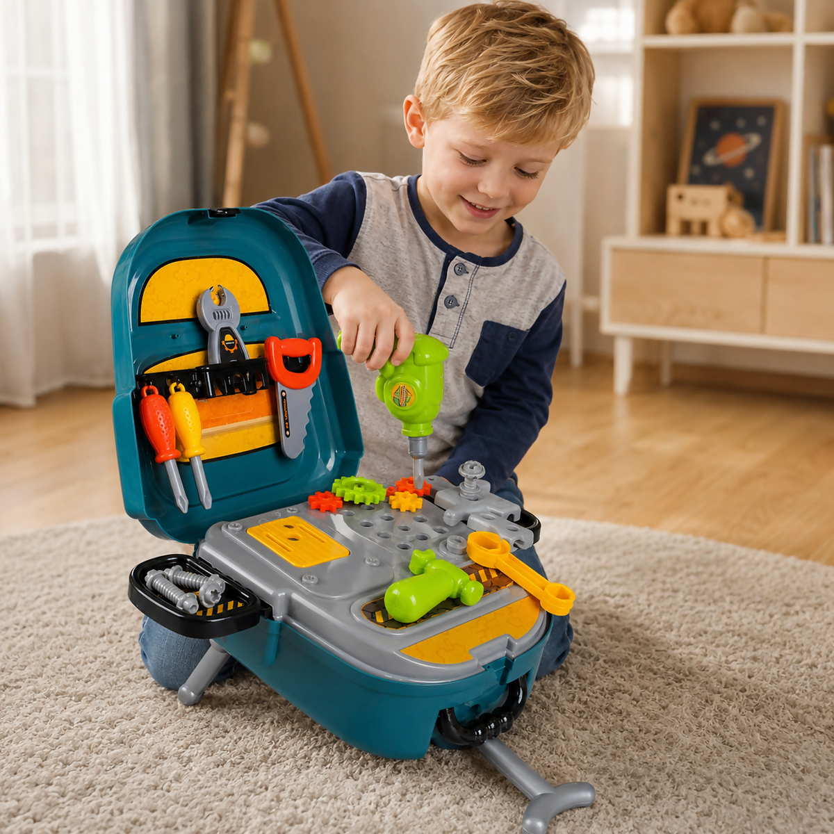 4-in-1 Kids’ Carpenter Tool Suitcase