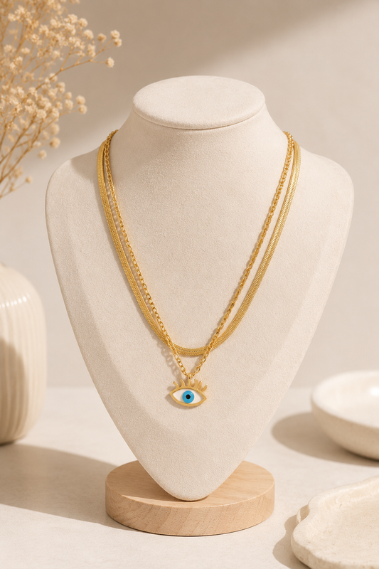 Layered Eye Necklace