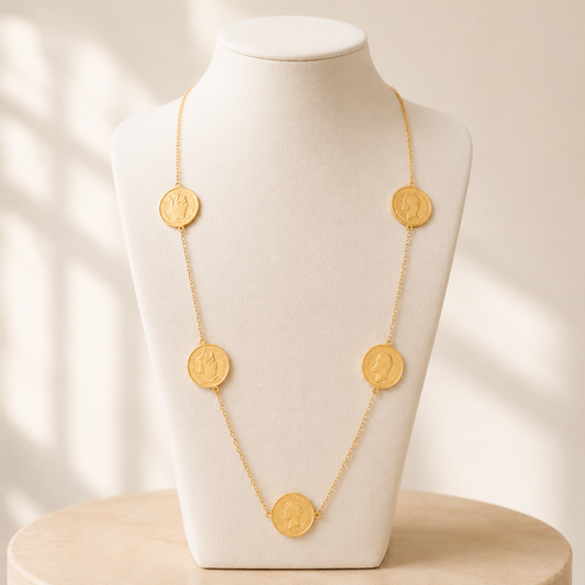Brazilian Coin Necklace – 80 cm