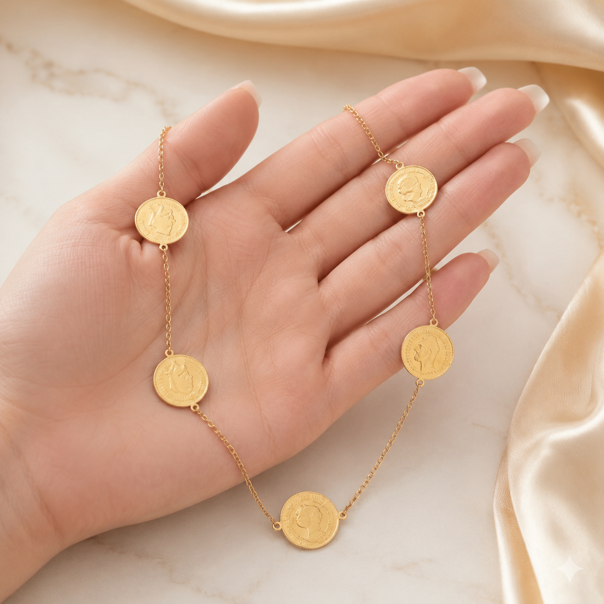 Brazilian Coin Necklace – 80 cm