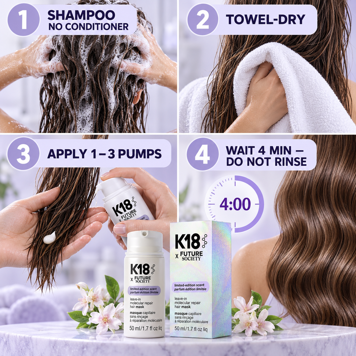 K18 × Future Society Limited-Edition Scent Molecular Repair Hair Mask – 50ml