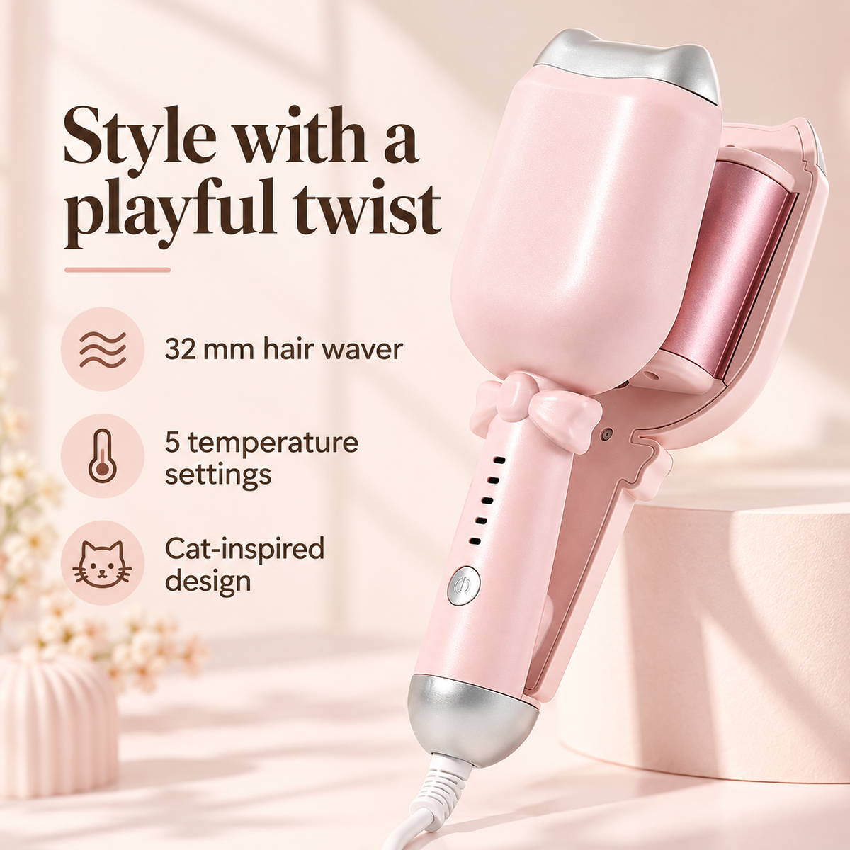Cat Paw 32mm Hair Curling Iron