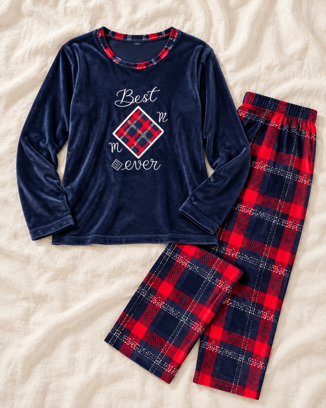 Plaid Two-Piece Pyjama Set