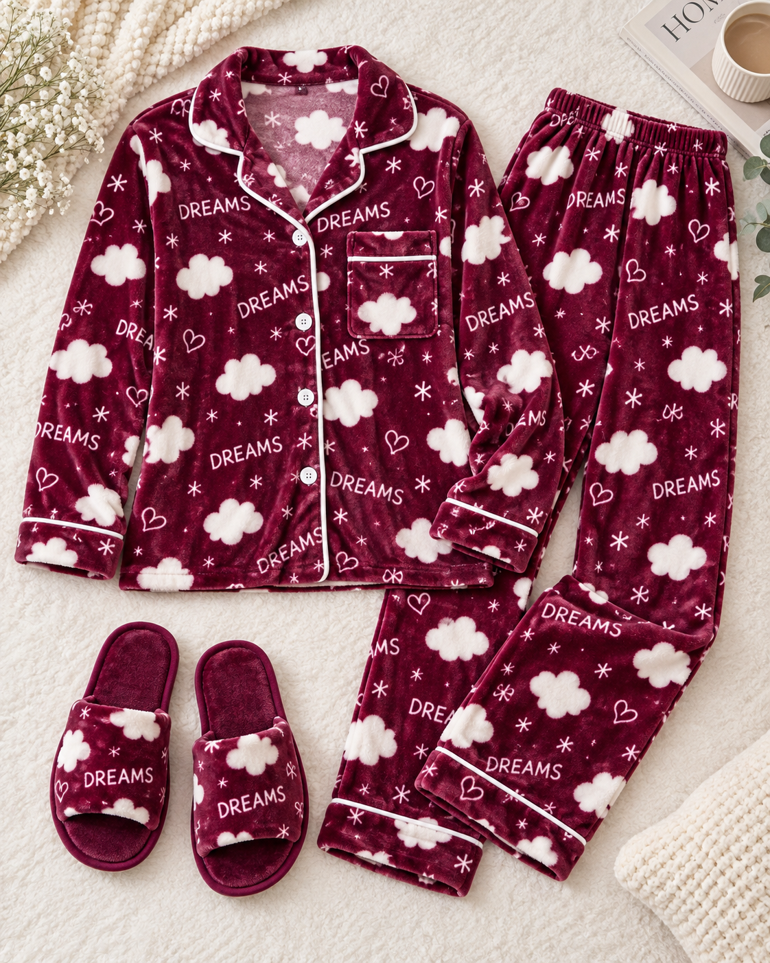 Women’s 3-Piece Dreams Plush Pajama Set