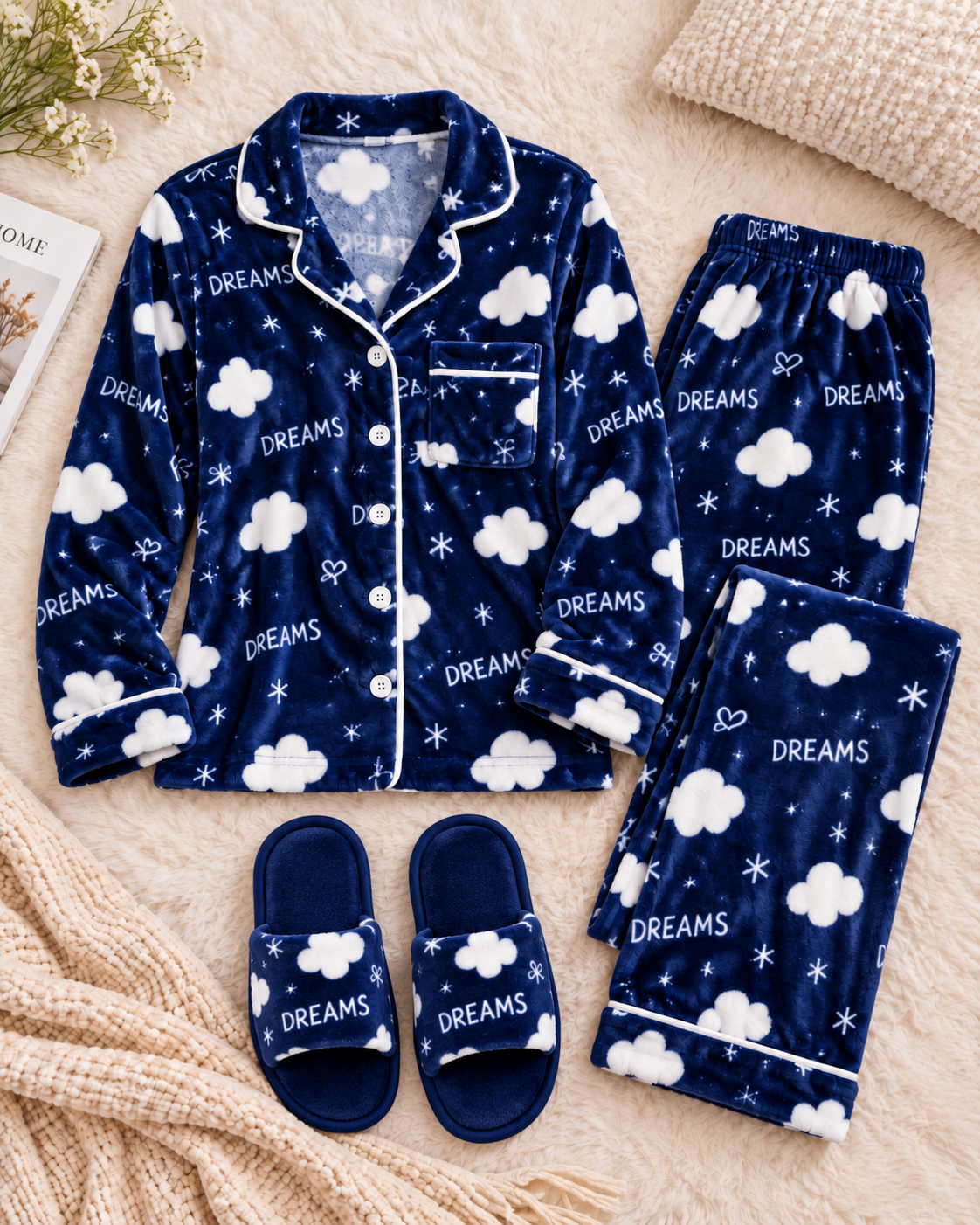 Women’s 3-Piece Dreams Plush Pajama Set