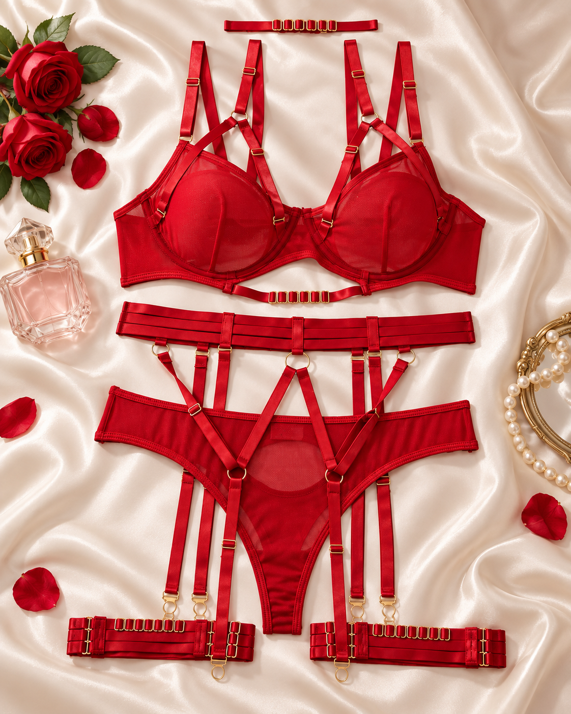 Elegant 5-Piece Lingerie Set