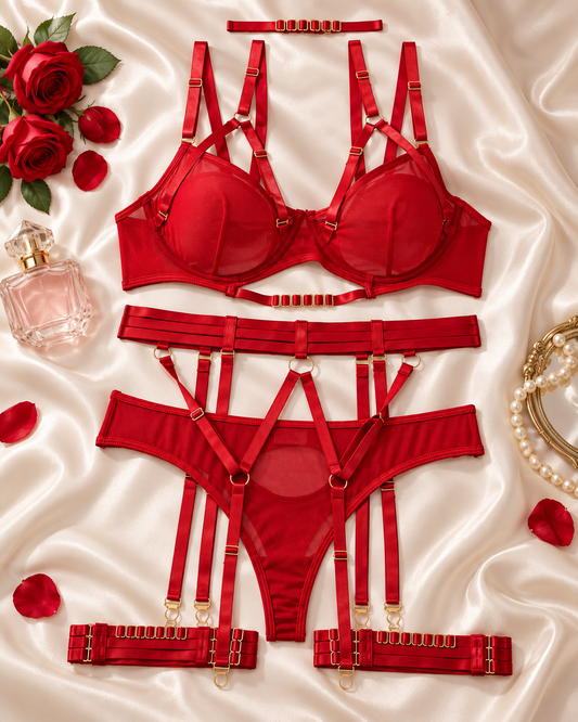 Elegant 5-Piece Lingerie Set
