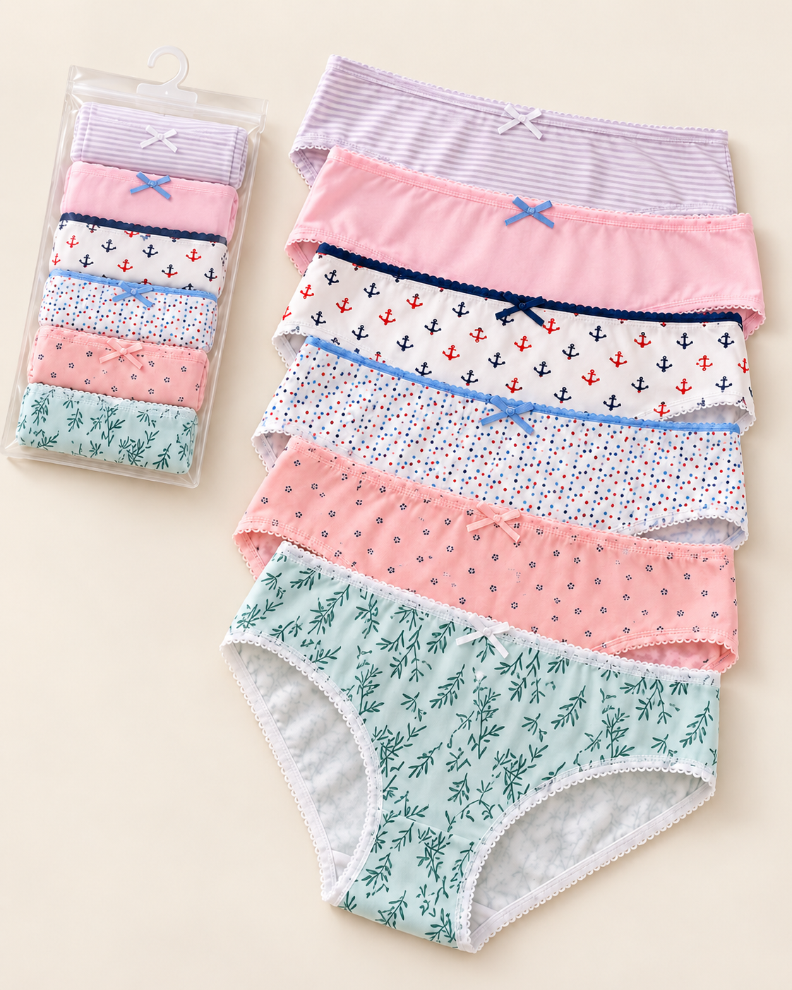 100% Cotton Briefs - Set of 6 pieces