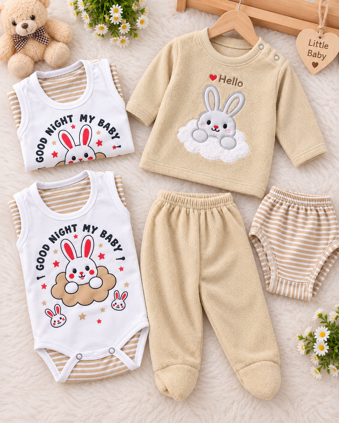 Baby 5-Piece Winter Pajama Set