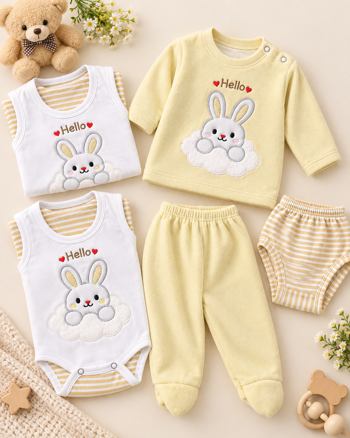 Baby 5-Piece Winter Pajama Set