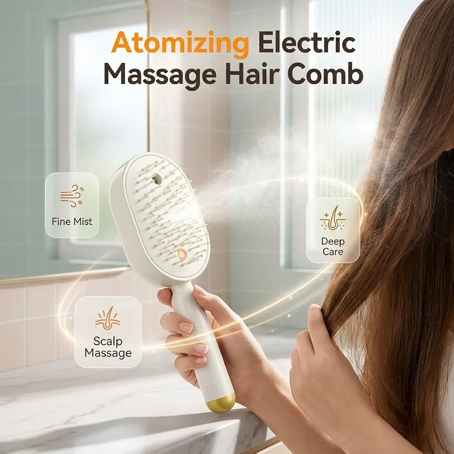 Atomizing Electric Scalp Massage Hair Comb