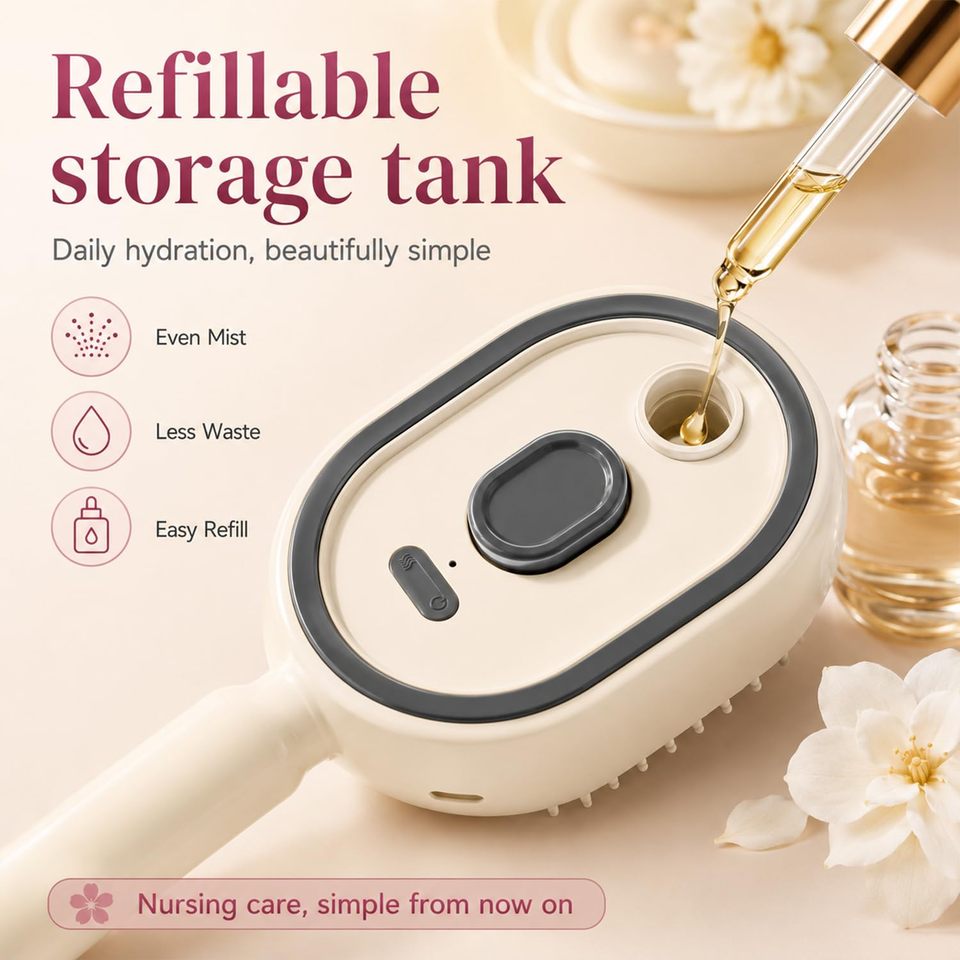 Atomizing Electric Scalp Massage Hair Comb