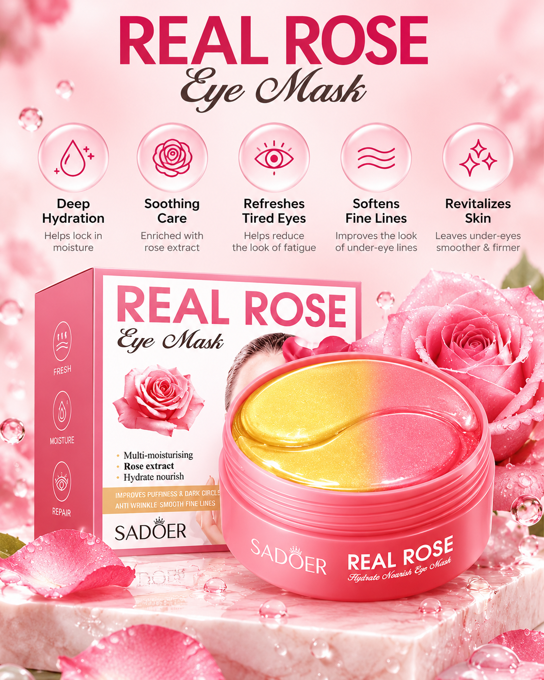 SADOER Hydrogel Eye Mask Patches