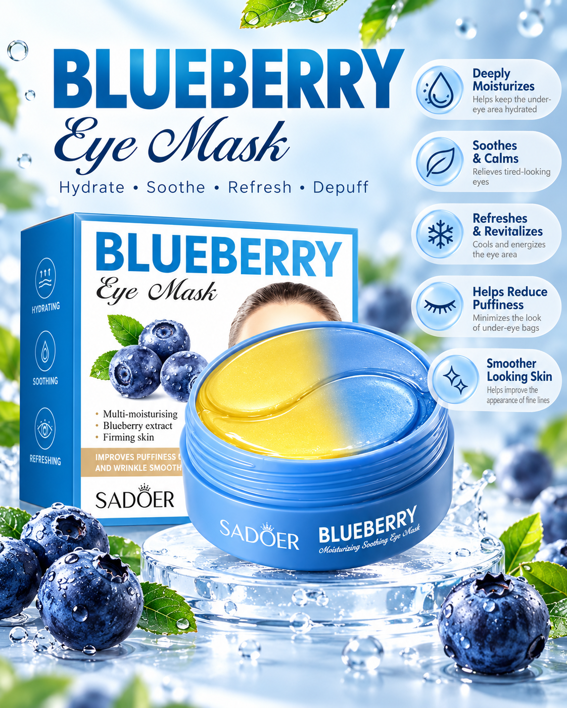 SADOER Hydrogel Eye Mask Patches