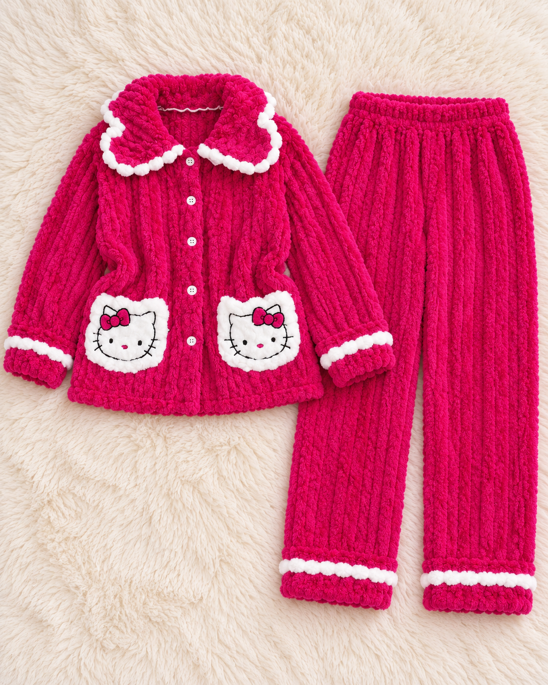 Hello Kitty Thick Fleece Pajama Set