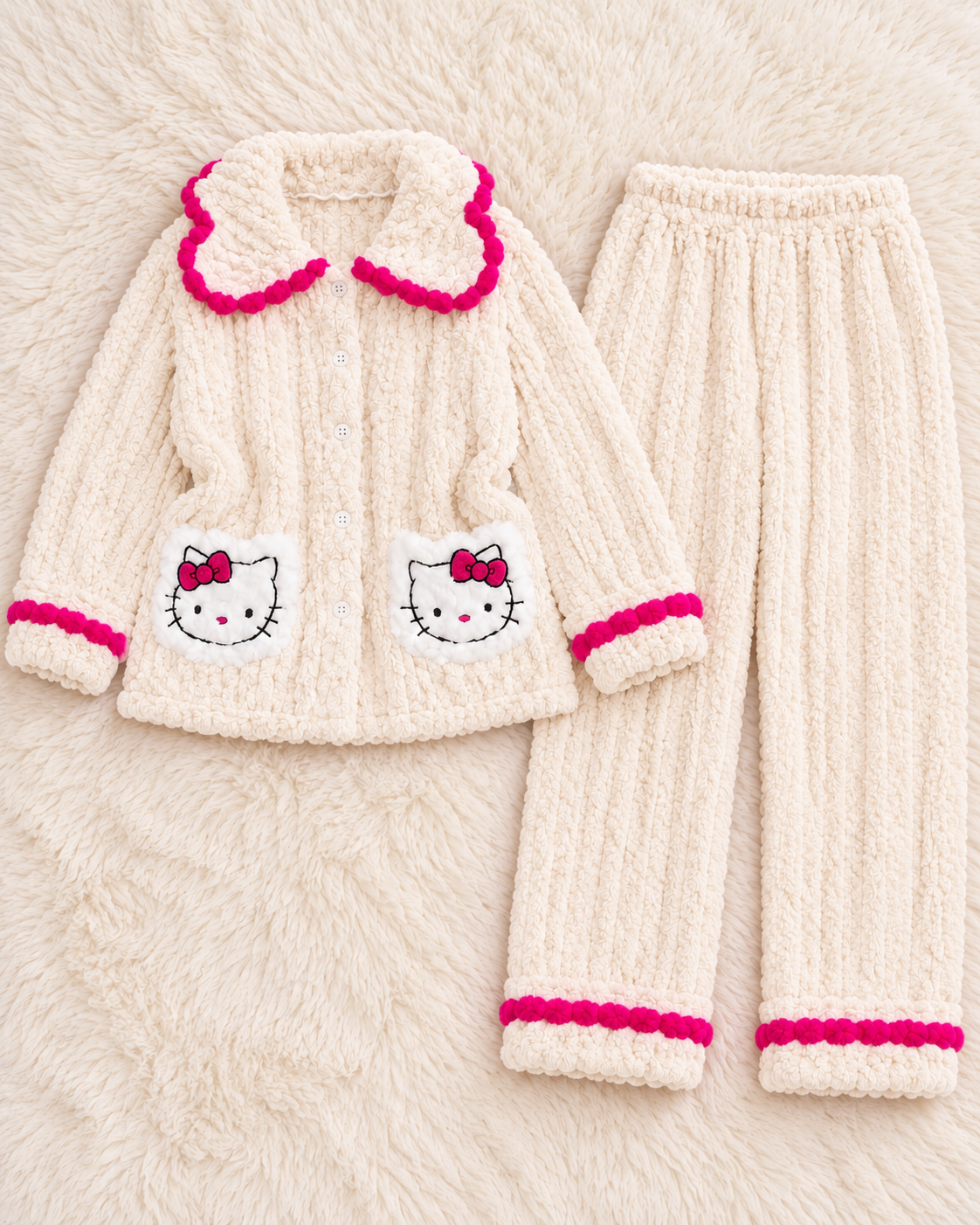 Hello Kitty Thick Fleece Pajama Set