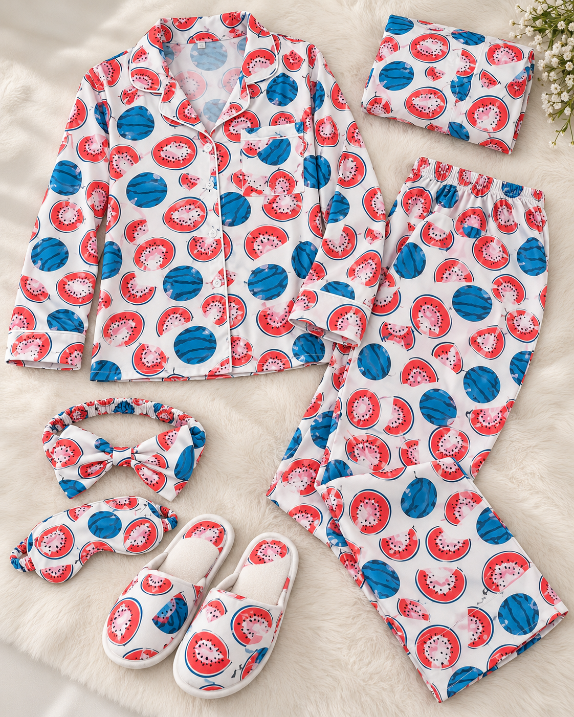 Women’s Long-Sleeve Cotton Pajama Set