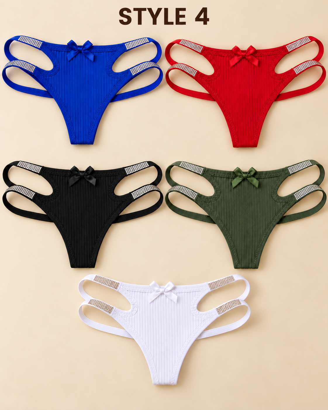 Women’s Lace & Embroidered String Panties