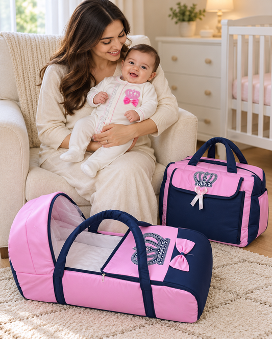 Newborn Baby Crown Hospital Set with Carry Cot & Bag