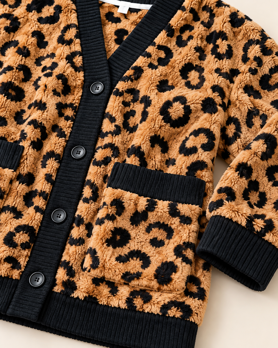 Leopard Print Fleece Pajama Set