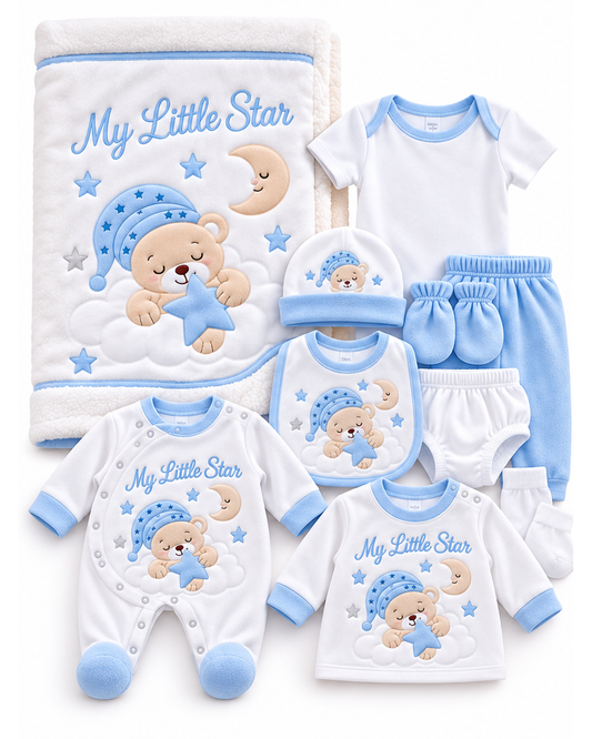 Baby 10-Piece Velvet Hospital Set
