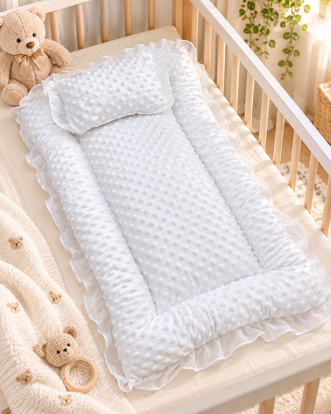 Baby Cushioned Lounger with Pillow