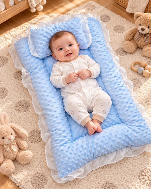 Baby Cushioned Lounger with Pillow