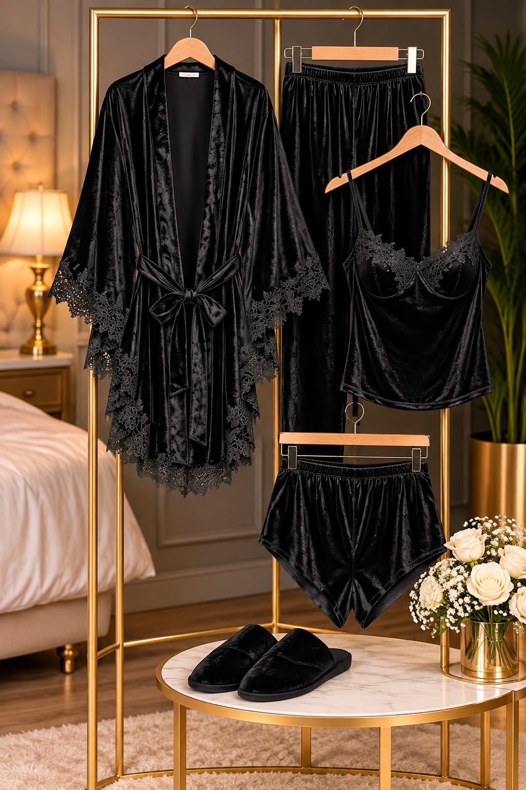 Crystal Velvet Loungewear Set - photo 9