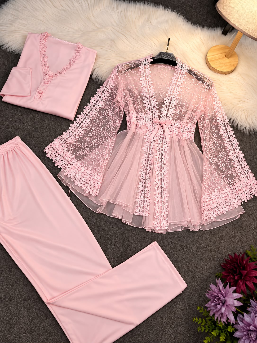 Cotton 3-Piece Pajama Set - supplier photo 4