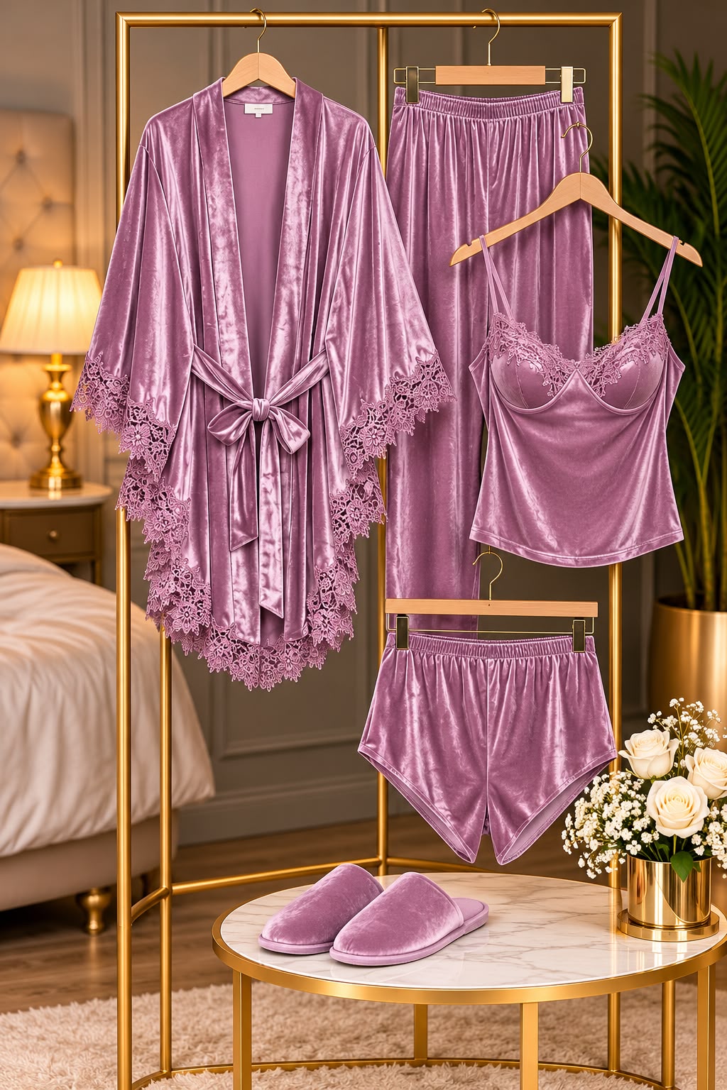 Crystal Velvet Loungewear Set - photo 2