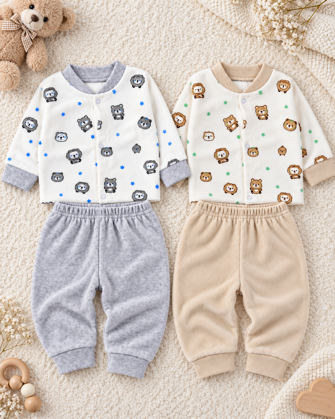 Baby Velvet Pajama Set