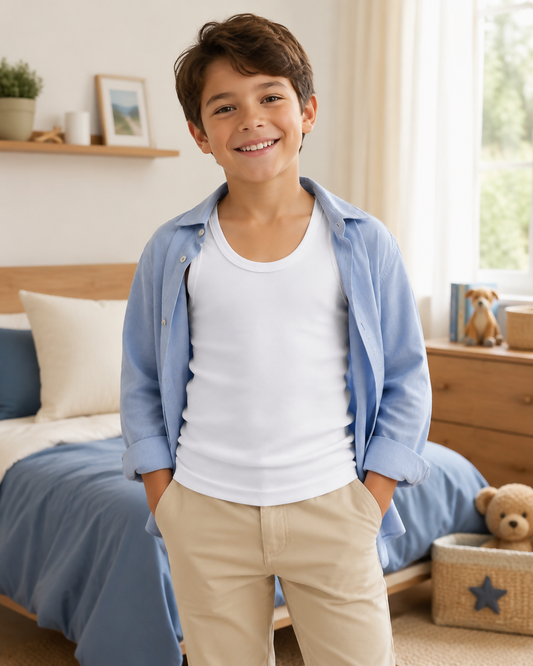 100% Cotton Boys’ Tank Undershirt