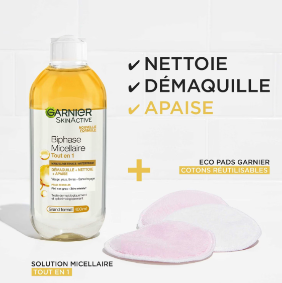 Garnier Bi‑Phase Micellar Cleansing Water Tout-en‑1 (400 ml)