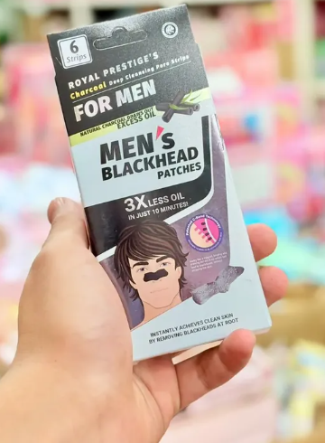 Royal Prestige Charcoal Deep Cleansing Pore Strips for Men – 6 Strips